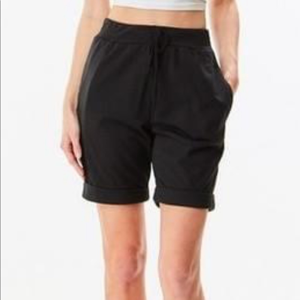 Black Sweatpants Shorts